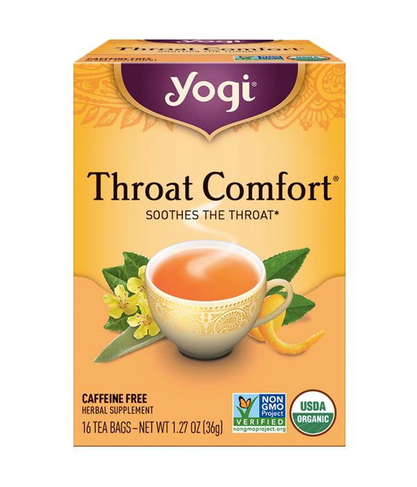 Yogi Tea, Throat Comfort - Té Orgánico Regaliz y Canela, 16 sobres
