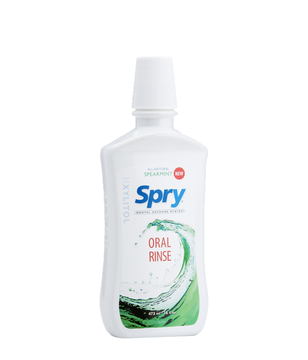 Spry, Enjuague Bucal con Xilitol sabor Hierbabuena, 473 mL