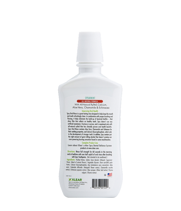 Spry, Enjuague Bucal con Xilitol sabor Hierbabuena, 473 mL