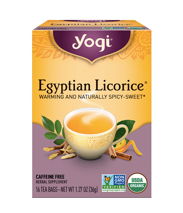 Yogi Tea, Egyptian Licorice - Té Orgánico Regaliz y Canela, 16 sobres