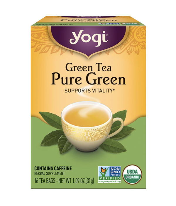 Yogi Tea, Green Tea Pure Green - Té Orgánico Verde, 16 sobres