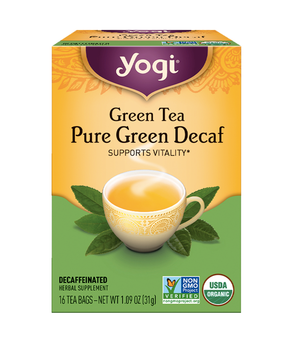 Yogi Tea, Green Tea Pure Green Decaf - Té Orgánico Verde Descafeinado