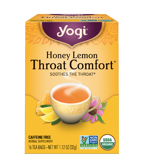 Yogi Tea, Honey Lemon Throat Comfort - Té Orgánico Limón y Miel
