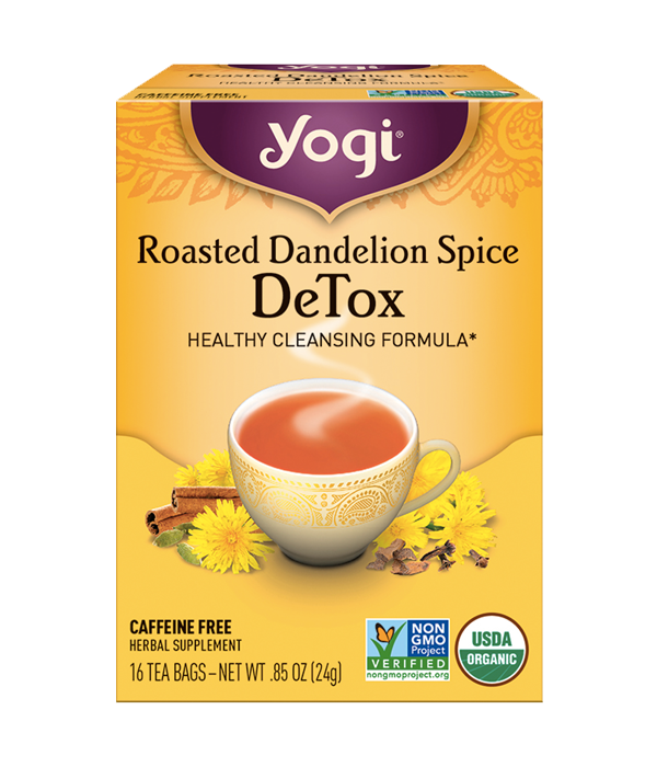 Yogi Tea, Roasted Dandelion Spice DeTox - Té Orgánico Diente de León y Especias,16 sobres
